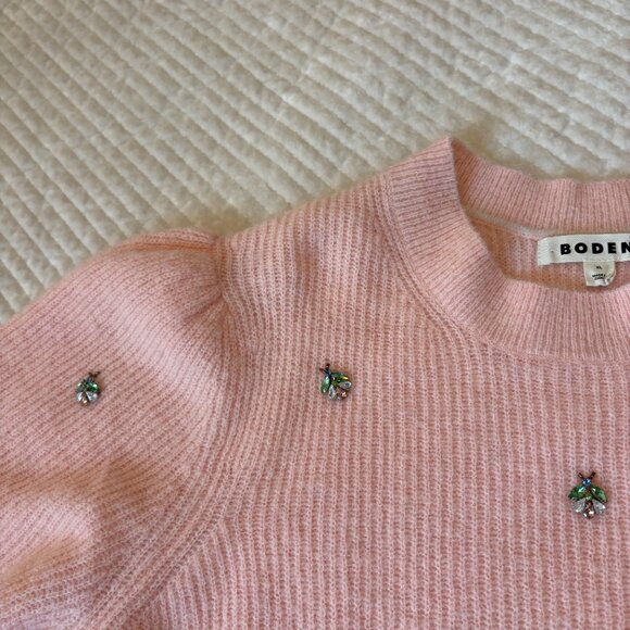 Boden Pink Embellished Sweater - Picture 3 of 7